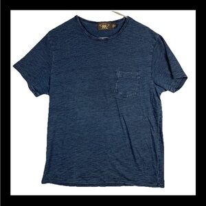 Ralph Lauren Double RL Men's Blue T-Shirt size large